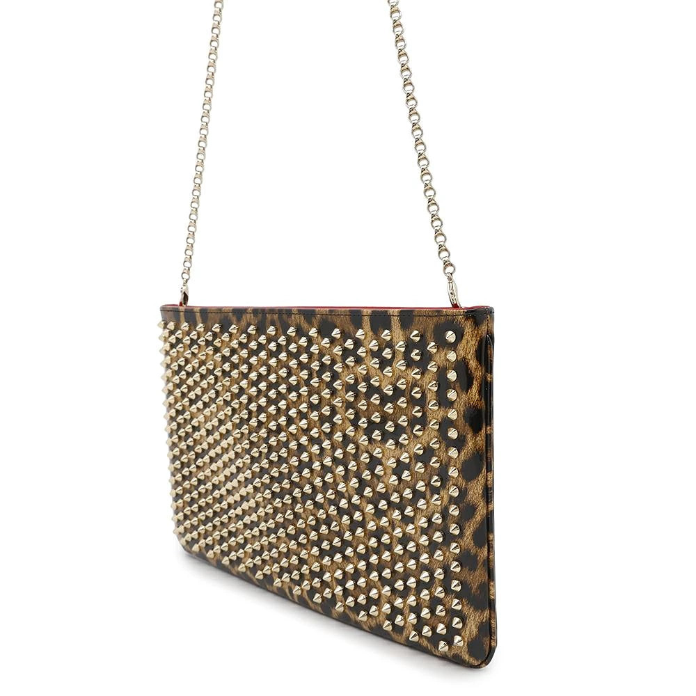 Christian Louboutin Shoulder Rubiposh Bag Spike Leopard Studs Clutch Chain